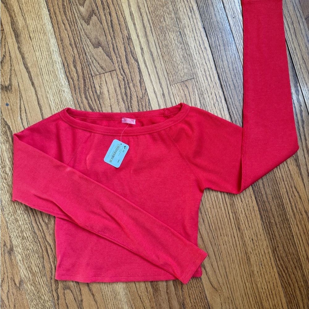 FP Movement by Free People Red Crop Top small